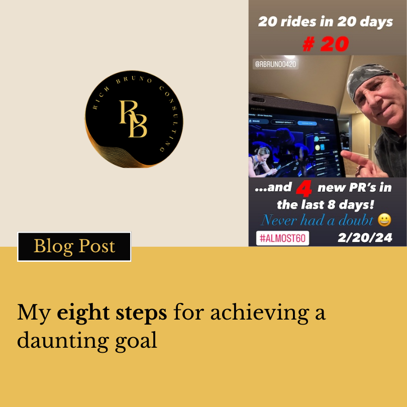 My eight steps to achieving a daunting goal